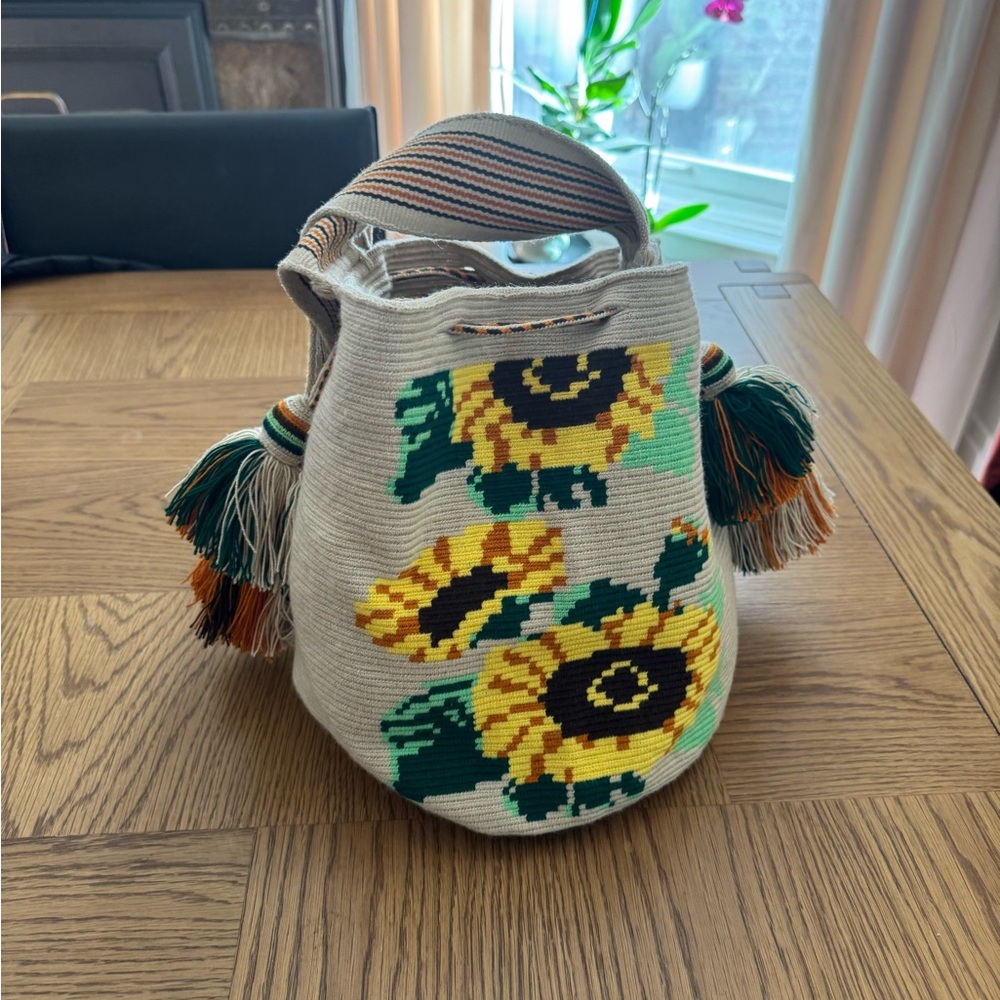 Wayuu Tribe Sunflower Design Shoulder Bag